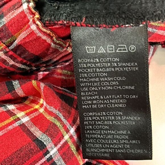 Urban outfitters, red, black and yellow plaid, high-rise pants, size small - Picture 11 of 12